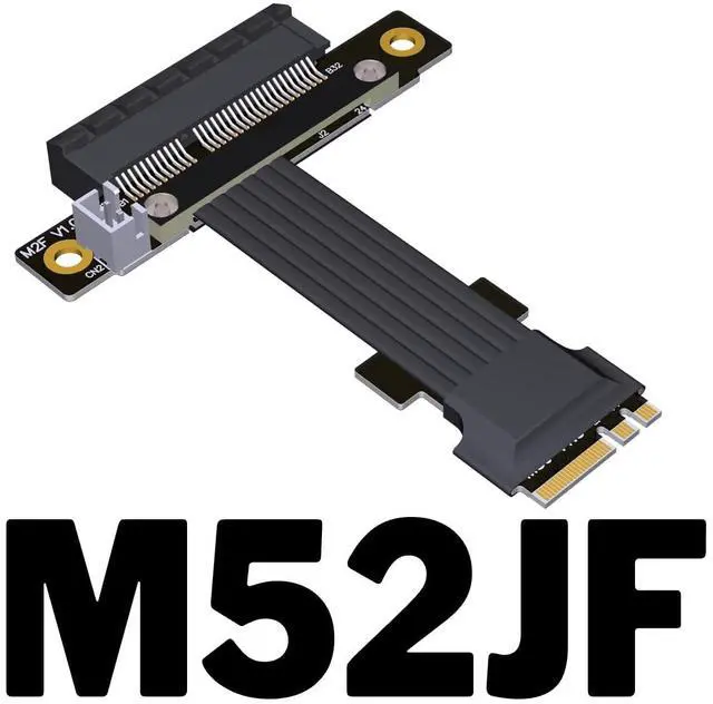 Alt view image 2 of 5 - ADT-Link M.2 Key A+E to PCIe 4.0 x4 Extension Flat Cable for x4 Audio Card/Wireless LAN Card to M.2 A.E Extender (M52JF, 10cm)