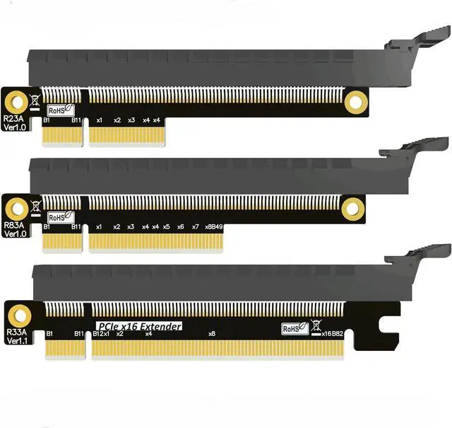 Main image of ADT-Link PCIe 4.0 x16 x8 x4 Male to x16 Female Riser Extension Adapter Heightened Test Protection Card (R83A-AMP)
