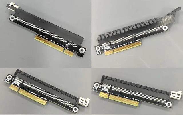 Alt view image 3 of 3 - ADT-Link PCIe 4.0 x16 x8 x4 Male to x16 Female Riser Extension Adapter Heightened Test Protection Card (R83A-ADT)