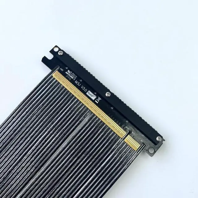 Alt view image 3 of 7 - ADT-Link PCIe 4.0x16 Graphics Card Extension Cable Dual Reverse Full Speed Stable Compatible for ITX A4 Chassis (M33JK-TU, 19cm)