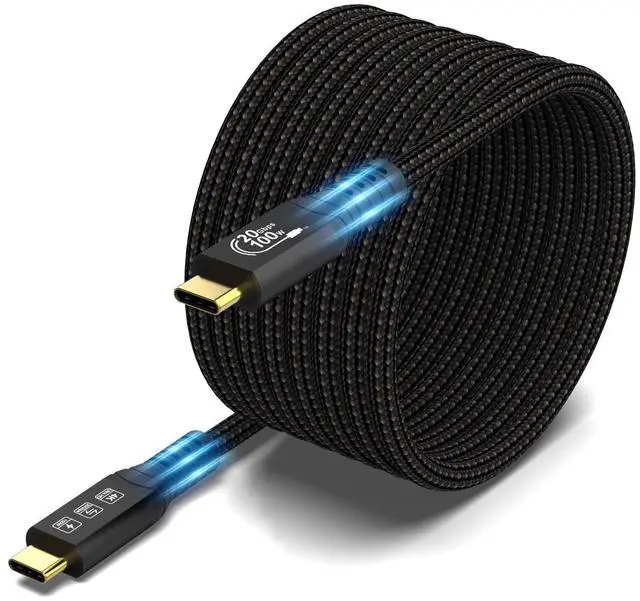 Main image of 16.5FT USB C Cable 3.2 Gen 2X2 20Gbps, 5M Type C 4K@60Hz UHD Video 5A/100W PD3.0 Fast Charge Cord with E-Marker Compatible with Thunderbolt 3/4 MacBook Pro Galaxy Pixel  Monitor