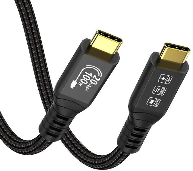 Alt view image 2 of 7 - 16.5FT USB C Cable 3.2 Gen 2X2 20Gbps, 5M Type C 4K@60Hz UHD Video 5A/100W PD3.0 Fast Charge Cord with E-Marker Compatible with Thunderbolt 3/4 MacBook Pro Galaxy Pixel  Monitor