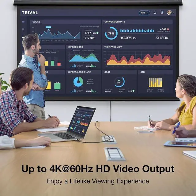 Alt view image 5 of 7 - 20Gbps USB C 3.2 Gen 2 Cable, Type C 4K@60Hz UHD Video 5A/240W PD3.1 Fast Charge w/E-Marker Compatible with Thunderbolt 3/4 for Phone 15Pro MacBook Pixel  Monitor 10ft long=3M