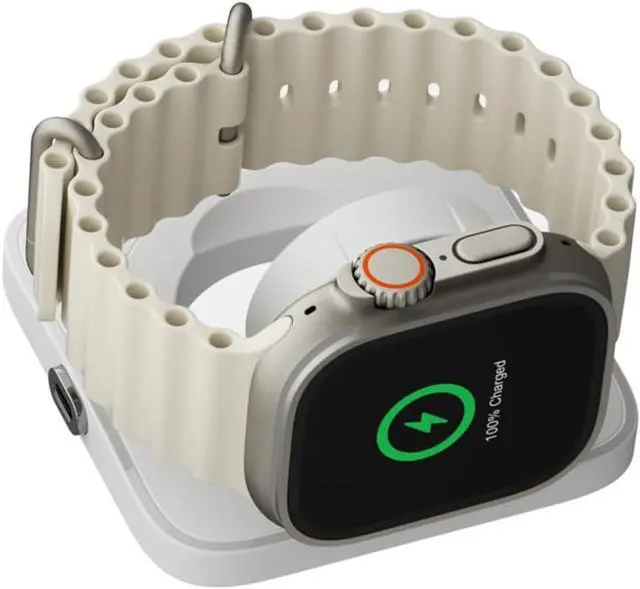 Main image of Foldable Wireless Magnetic iWatch Charger, Wireless Magnetic Charging Pad, Compatible with iWatch 2/3/4/5/6/7/8(White)