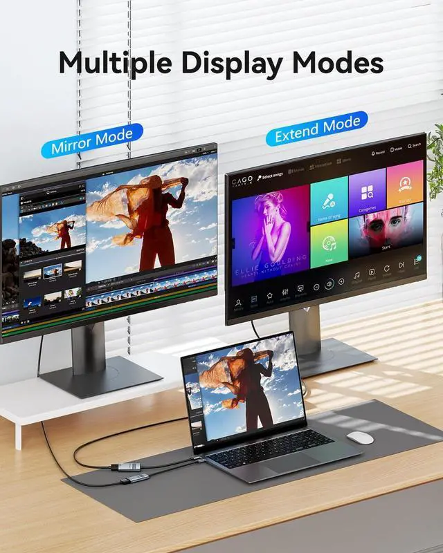 Alt view image 7 of 7 - USB C to HDMI 2.1 Adapter 8K@60Hz 4K@144Hz Aluminum Type-C to HDMI Cable, Compatible with Thunderbolt 4 3 Support 48Gbps/HDCP2.3/HDR for Laptop, Tablet