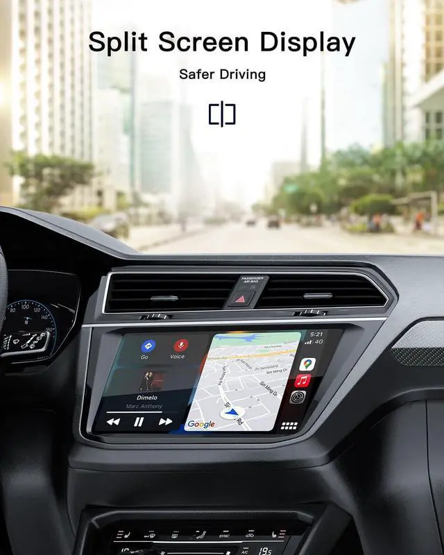 Alt view image 4 of 7 - Wireless CarPlay Adapter for iPhone, Universal, Converts Wired to Wireless CarPlay Dongle, Plug & Play Compatible with BMW, Lexus, Ford, Benz, Audi, Volvo, and More - iOS 10+ Supported