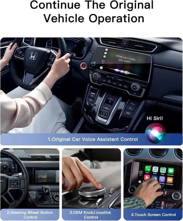 Alt view image 5 of 7 - Wireless CarPlay Adapter for iPhone, Universal, Converts Wired to Wireless CarPlay Dongle, Plug & Play Compatible with BMW, Lexus, Ford, Benz, Audi, Volvo, and More - iOS 10+ Supported
