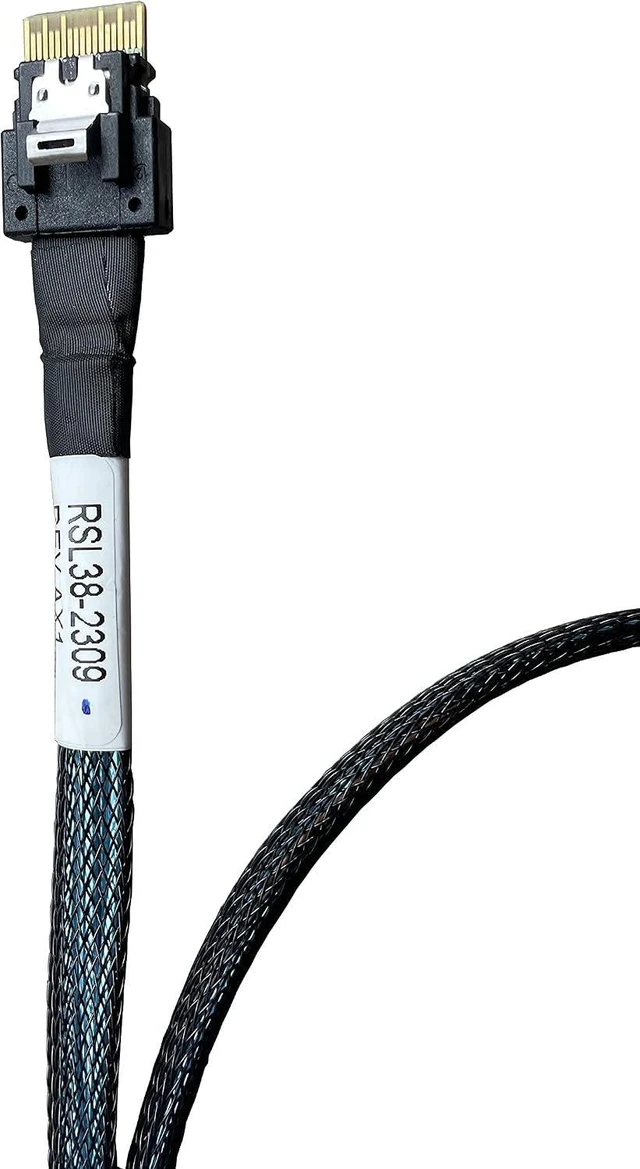 Alt view image 2 of 7 - PCIe Gen4 SlimSAS 4X to U.2 NVMe Adapter,SFF-8654 38P to SFF-8639 68P Cable with Power, 75CM (Pack of 2)