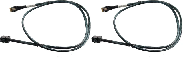 Main image of SlimSAS 4X to MiniSAS HD 4X, SFF-8654 38pin to SFF-8643 36pin Cable, 80cm, 24Gbps SAS, 8GT/s PCIe, SAS3.0 Compatible, Server Compatible (Pack of 2)