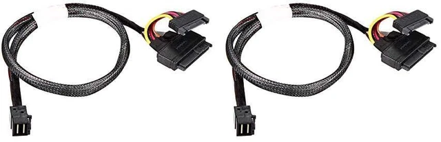 Main image of 50CM HD Mini-SAS(SFF-8643) to U.2 (SFF-8639) NVMe SSD Cable (Pack of 2)