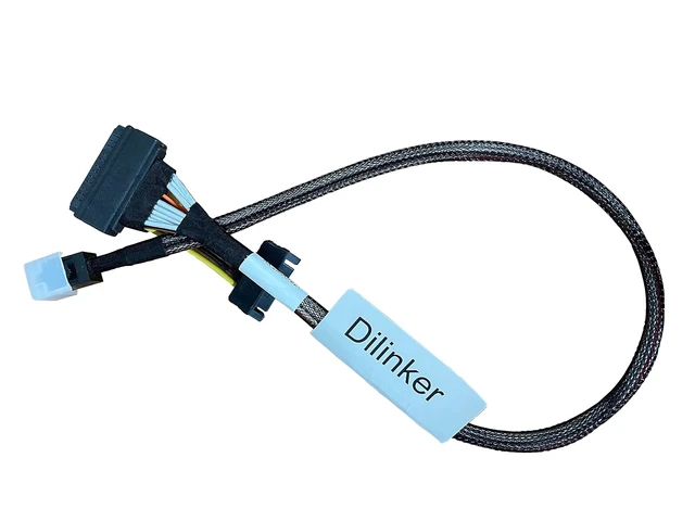 Alt view image 2 of 7 - 50CM HD Mini-SAS(SFF-8643) to U.2 (SFF-8639) NVMe SSD Cable (Pack of 2)