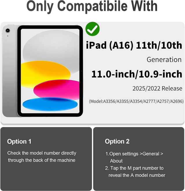 Alt view image 7 of 7 - Case for iPad (A16) 11th 2025 (11-inch) /iPad 10th Generation 2022(10.9 inch),Military Grade Shockproof Cover for i Pad 11/10 Gen with Rotating Stand Screen Protector Pencil Holder,Navy Mint