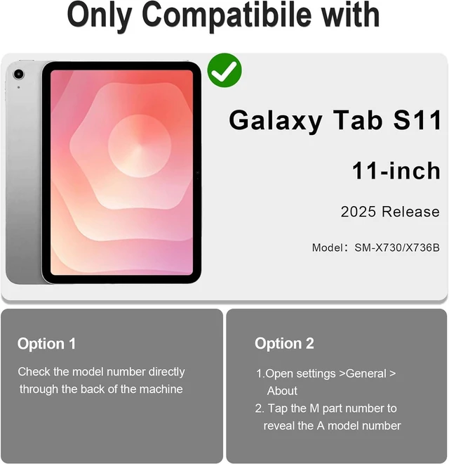 Alt view image 2 of 7 - Case for SAM-SUNG Galaxy Tab S11 5G 11 Inch 2025 SM-X730/X736B, Shockproof Cover for Tablet S11 with Screen Protector Rotate Stand Pen Holder,Black Blue
