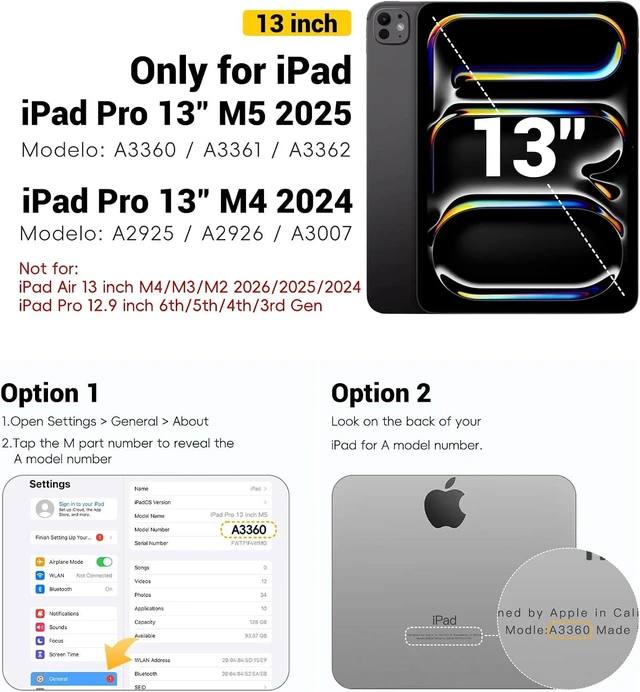 Alt view image 2 of 7 - for iPad Pro 13 inch Case: M5 2025/ M4 2024