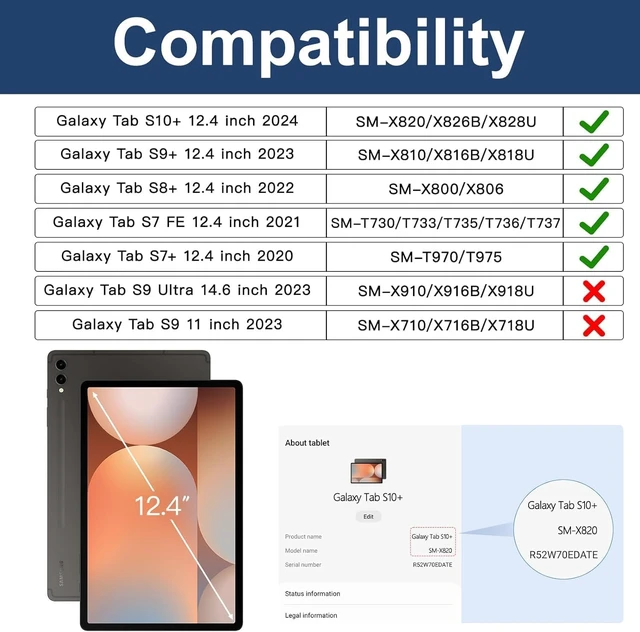 Alt view image 2 of 7 - Case Galaxy Tab S10 Plus/ S9 Plus/ S9 FE+/ S8 Plus/ S7 Plus/ S7 FE