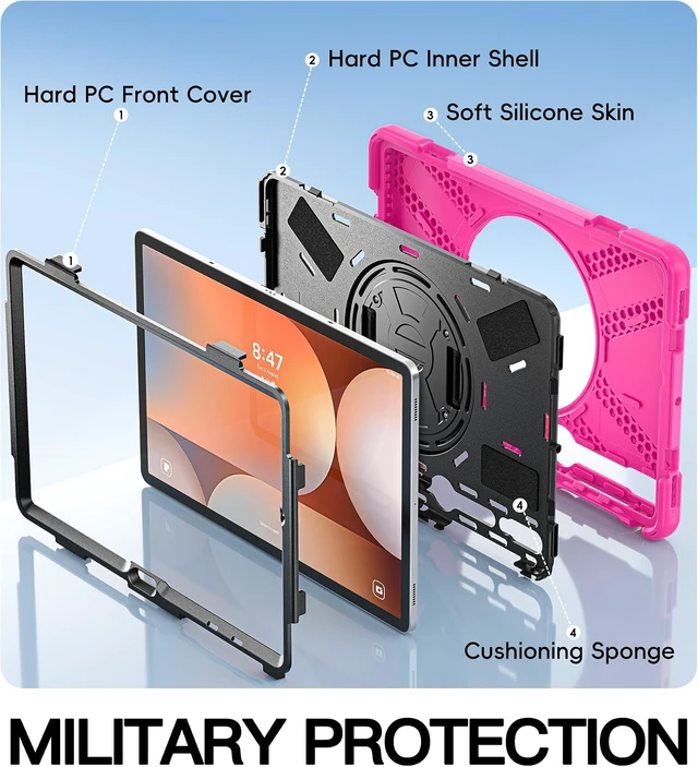Alt view image 4 of 7 - Case Galaxy Tab S10 Plus/ S9 Plus/ S9 FE+/ S8 Plus/ S7 Plus/ S7 FE