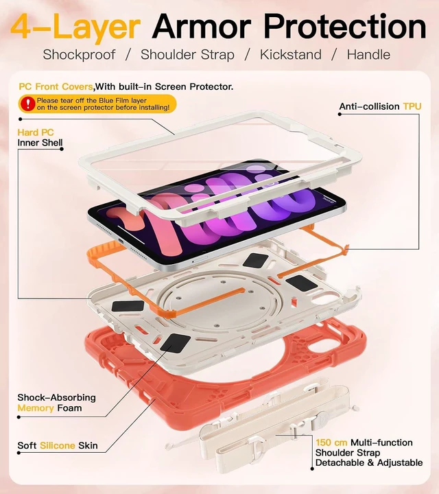 Alt view image 6 of 7 - Case for iPad mini 7 (A17 Pro) - iPad mini 7th/6th Generation Case