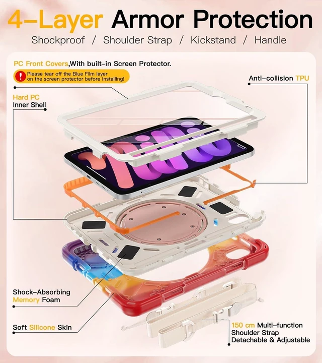 Alt view image 6 of 7 - Case for iPad mini 7 (A17 Pro) - iPad mini 7th/6th Generation Case