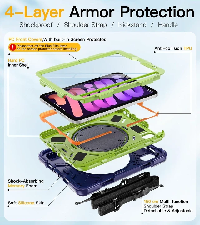 Alt view image 6 of 7 - Case for iPad mini 7 (A17 Pro) - iPad mini 7th/6th Generation Case