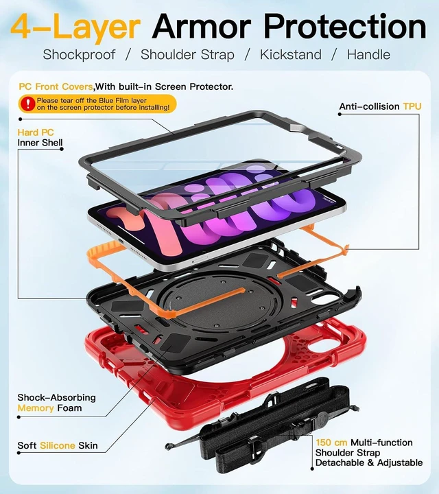 Alt view image 6 of 7 - Case for iPad mini 7 (A17 Pro) - iPad mini 7th/6th Generation Case