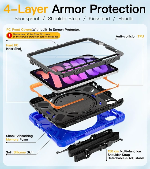 Alt view image 6 of 7 - Case for iPad mini 7 (A17 Pro) - iPad mini 7th/6th Generation Case