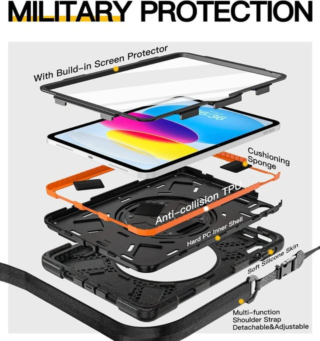 Alt view image 3 of 7 - Case for iPad (A16) 11th/10th Generation - (11''/10.9'') 2025/2022