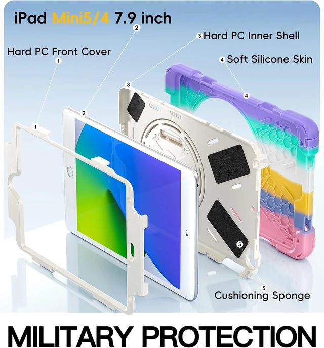 Alt view image 5 of 7 - iPad mini 5 Case, iPad mini 4 Case - Rainbow