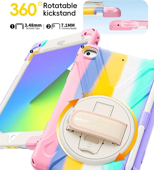 Alt view image 7 of 7 - iPad mini 5 Case, iPad mini 4 Case - Rainbow