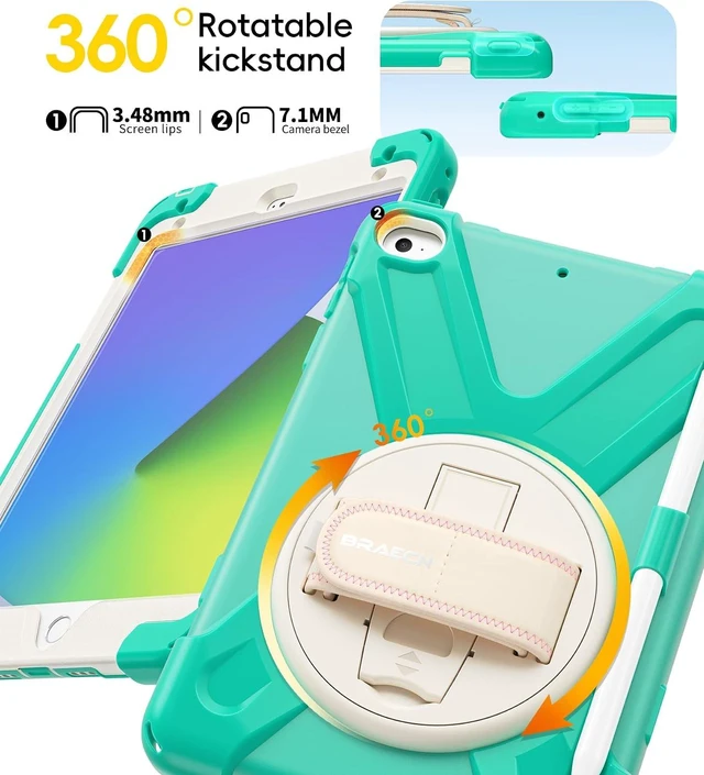 Alt view image 7 of 7 - iPad mini 5 Case, iPad mini 4 Case - Mint Green