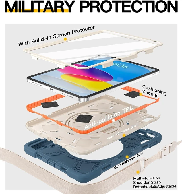 Alt view image 3 of 7 - Case for iPad (A16) 11th/10th Generation - (11''/10.9'') 2025/2022
