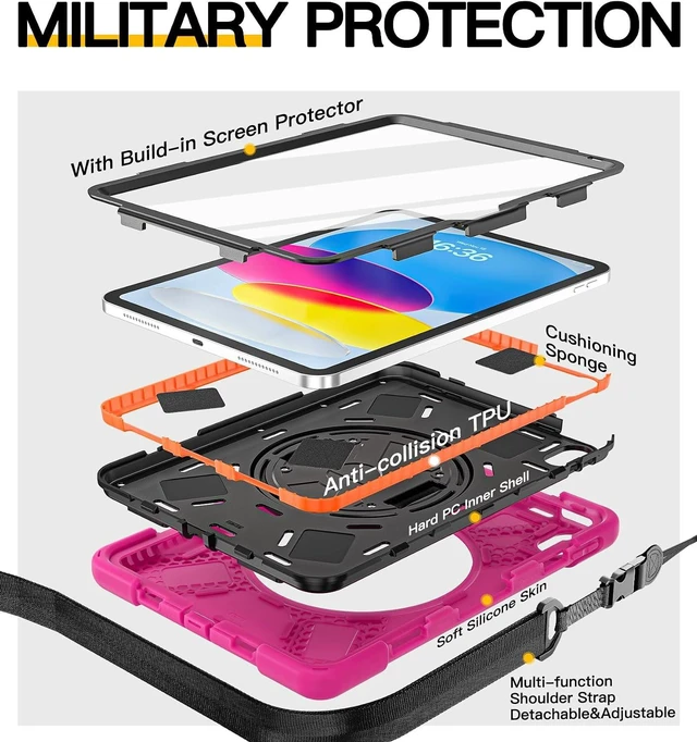 Alt view image 3 of 7 - Case for iPad (A16) 11th/10th Generation - (11''/10.9'') 2025/2022