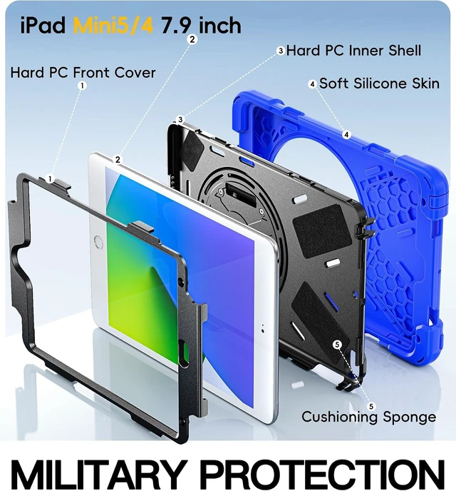 Alt view image 5 of 7 - iPad mini 5 Case, iPad mini 4 Case - Blue