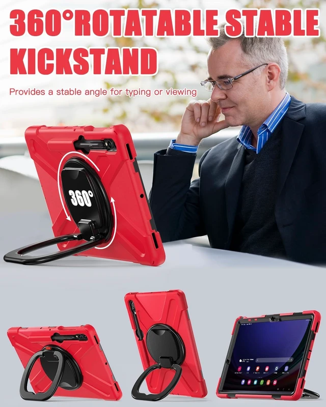 Alt view image 3 of 7 - Case for SAM-SUNG Galaxy Tab S10+ Plus/S9 FE+/S9+/S8+/S7 FE/S7+ 12.4"