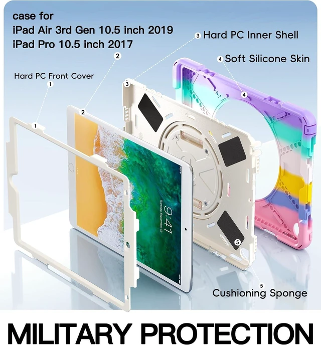 Alt view image 4 of 7 - Case for iPad Air 3rd Generation 2019 / iPad Pro 10.5 inch 2017