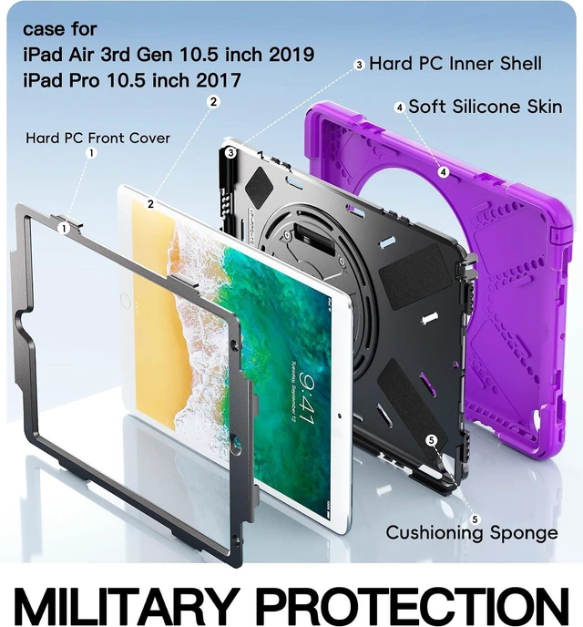 Alt view image 4 of 7 - Case for iPad Air 3rd Generation 2019 / iPad Pro 10.5 inch 2017