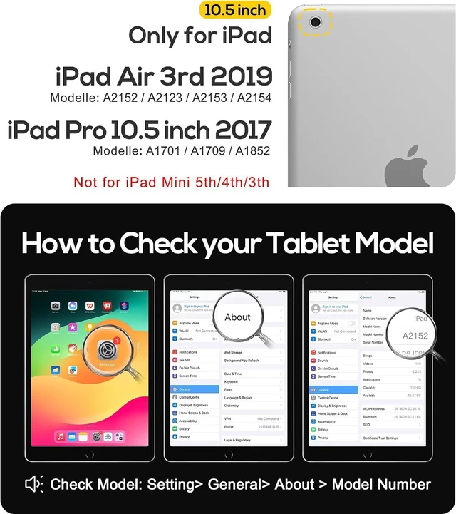 Alt view image 2 of 7 - Case for iPad Air 3rd Generation 2019 / iPad Pro 10.5 inch 2017