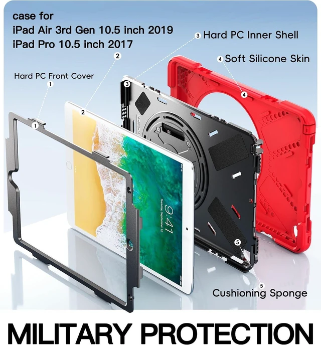 Alt view image 4 of 7 - Case for iPad Air 3rd Generation 2019 / iPad Pro 10.5 inch 2017
