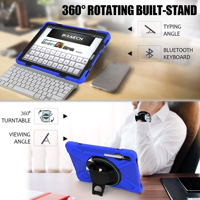 Alt view image 6 of 7 - Case for Galaxy Tab S6: 10.5" 2019 SAM-SUNG SM-T860/T865/T867 Blue