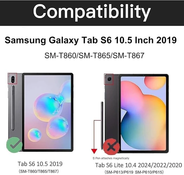 Alt view image 2 of 7 - Case for Galaxy Tab S6: 10.5" 2019 SAM-SUNG SM-T860/T865/T867 Blue