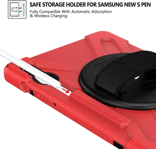 Alt view image 4 of 7 - Case for Galaxy Tab S6: 10.5" 2019 SAM-SUNG SM-T860/T865/T867 Red