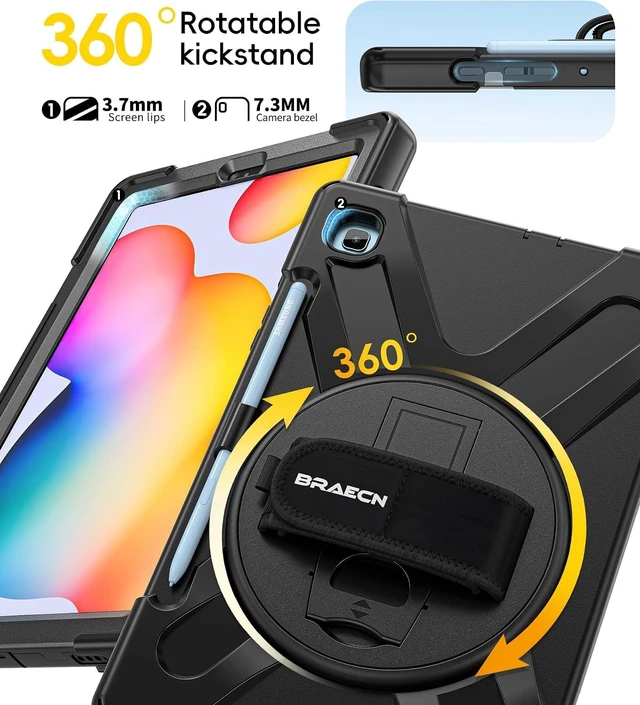 Alt view image 7 of 7 - Case for SAM-SUNG Galaxy Tab S6 lite - 10.4" 2024 2022 2020 Black