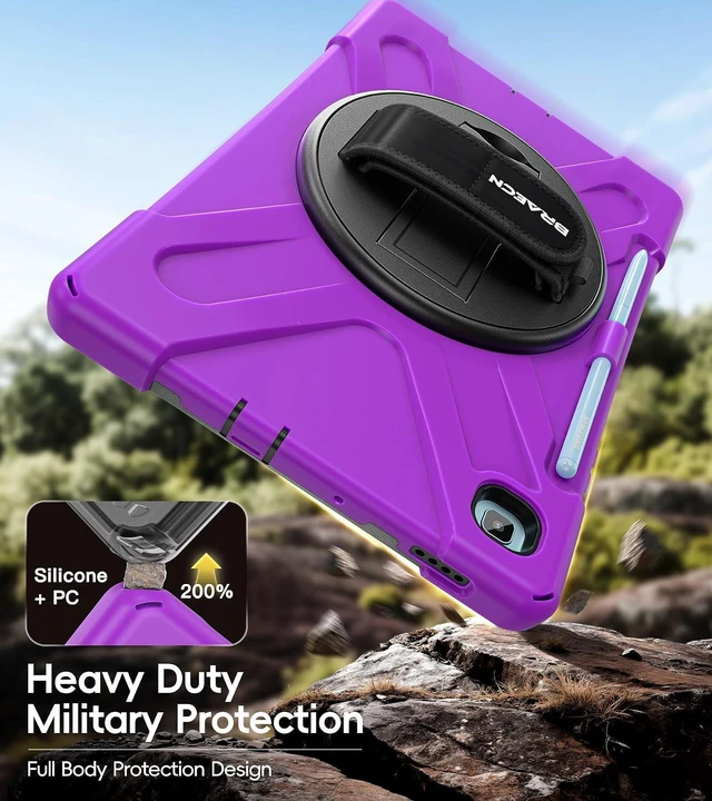 Alt view image 3 of 7 - Case for SAM-SUNG Galaxy Tab S6 lite - 10.4" 2024 2022 2020 Purple