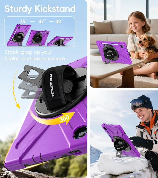 Alt view image 5 of 7 - Case for SAM-SUNG Galaxy Tab S6 lite - 10.4" 2024 2022 2020 Purple