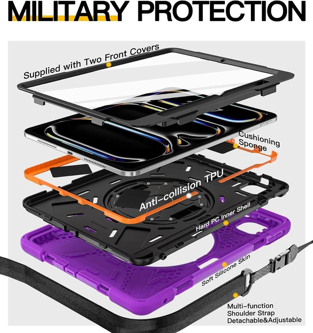 Alt view image 6 of 7 - Case for iPad Pro 11 inch: M5 2025 & M4 2024
