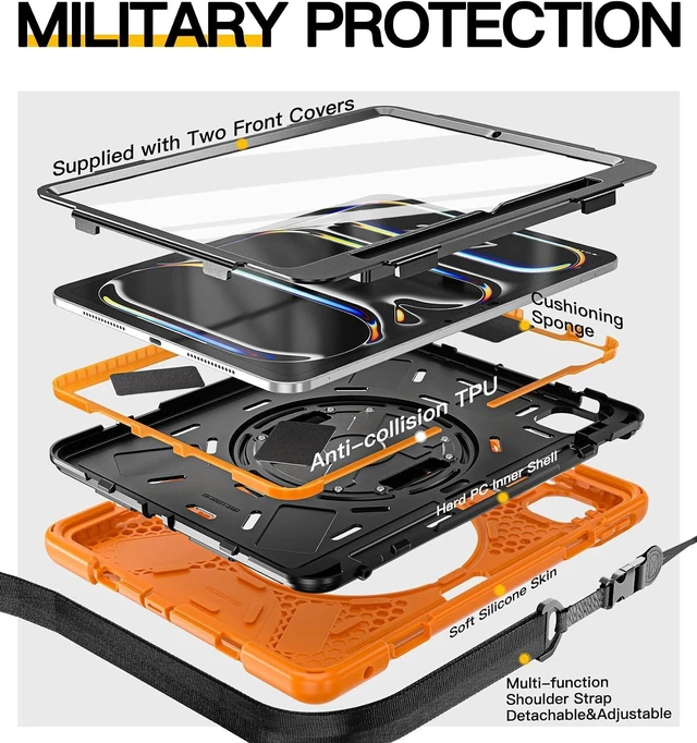 Alt view image 6 of 7 - Case for iPad Pro 11 inch: M5 2025 & M4 2024