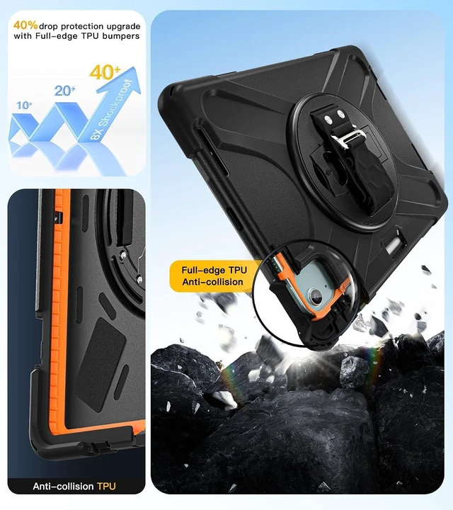 Alt view image 3 of 7 - Case for iPad Air 11 inch: M4/M3/M2/5th/4th, iPad Pro 11 inch: 4-1st