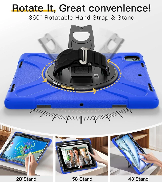 Alt view image 4 of 7 - Case for iPad Air 13 Inch: M4/M3/M2, iPad Pro 12.9 Inch2022-2018