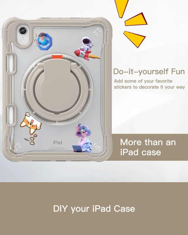 Alt view image 6 of 7 - Case for iPad mini 7 (a17 pro)/Mini 6-8.3 inch 2024/2021 Clear