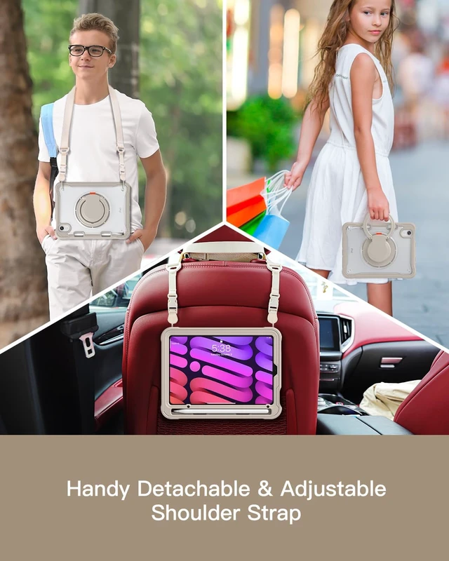Alt view image 7 of 7 - Case for iPad mini 7 (a17 pro)/Mini 6-8.3 inch 2024/2021 Clear