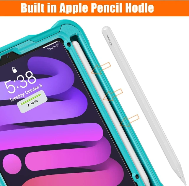 Alt view image 7 of 7 - Case for iPad mini 7 (a17 pro)/Mini 6-8.3 inch 2024/2021 Clear